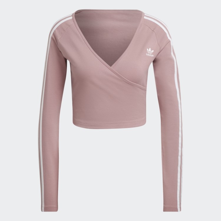 Malva Adidas Adicolor Classics Camiseta Cropped Manga Longa
