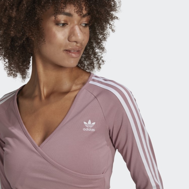 Malva Adidas Adicolor Classics Camiseta Cropped Manga Longa