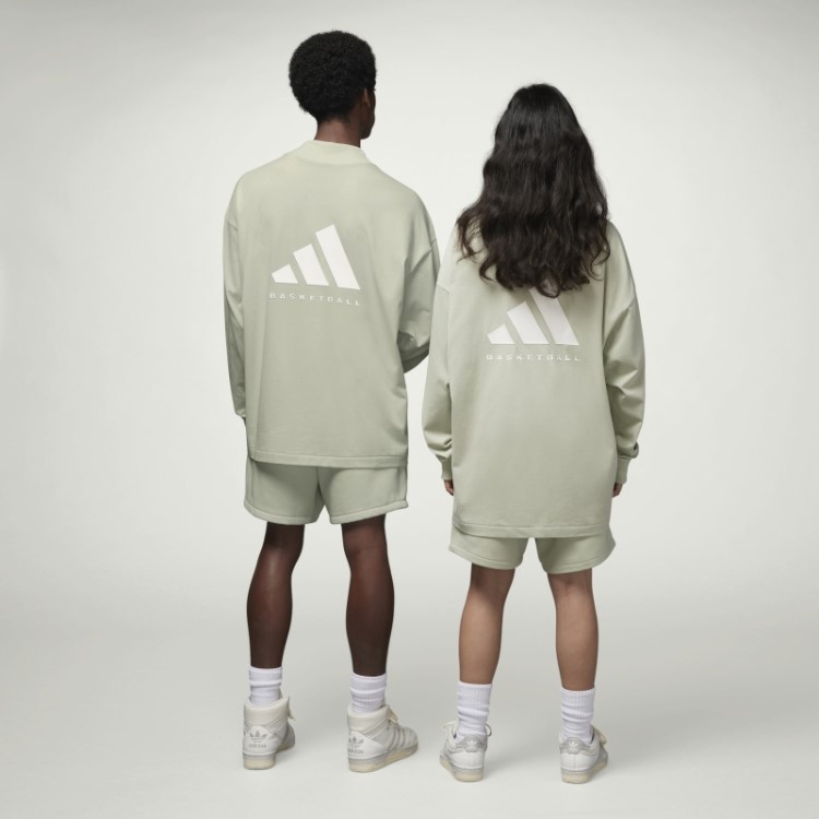 Blusa De Manga Longa Verde Fashion Adidas Basquete