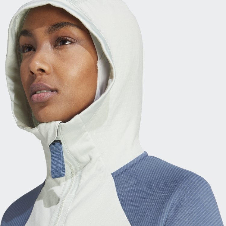 Adidas Terrex Tech Flooce Jaqueta De Lã Para Caminhada Com Capuz Verde