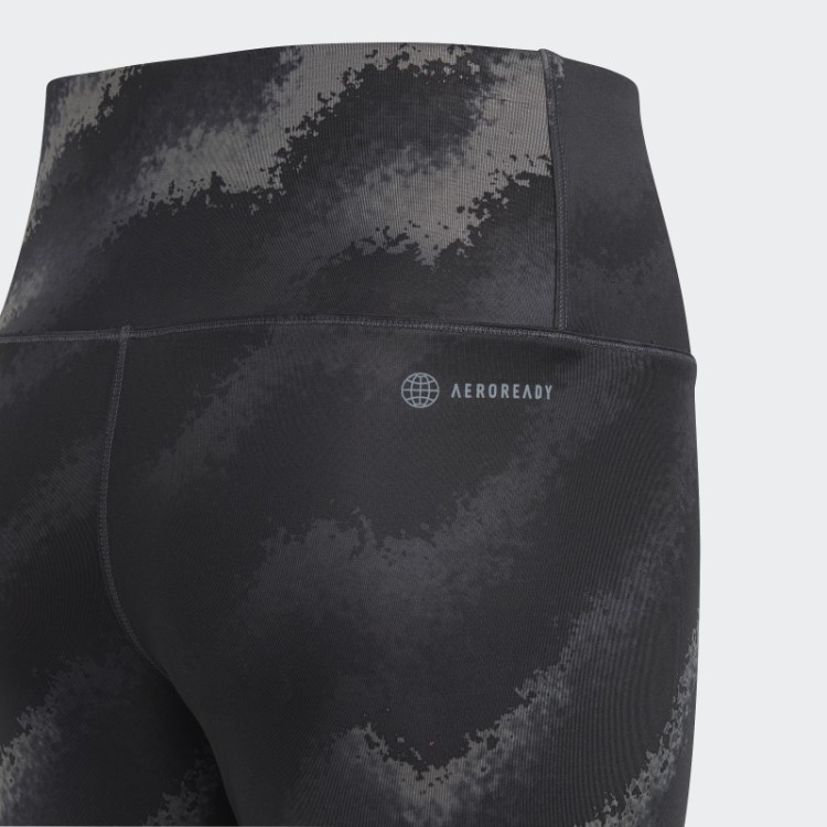 Calça Legging Cintura Alta Estampada Adidas Grey Dance Aeroready