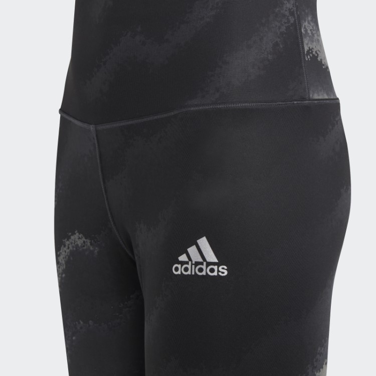 Calça Legging Cintura Alta Estampada Adidas Grey Dance Aeroready