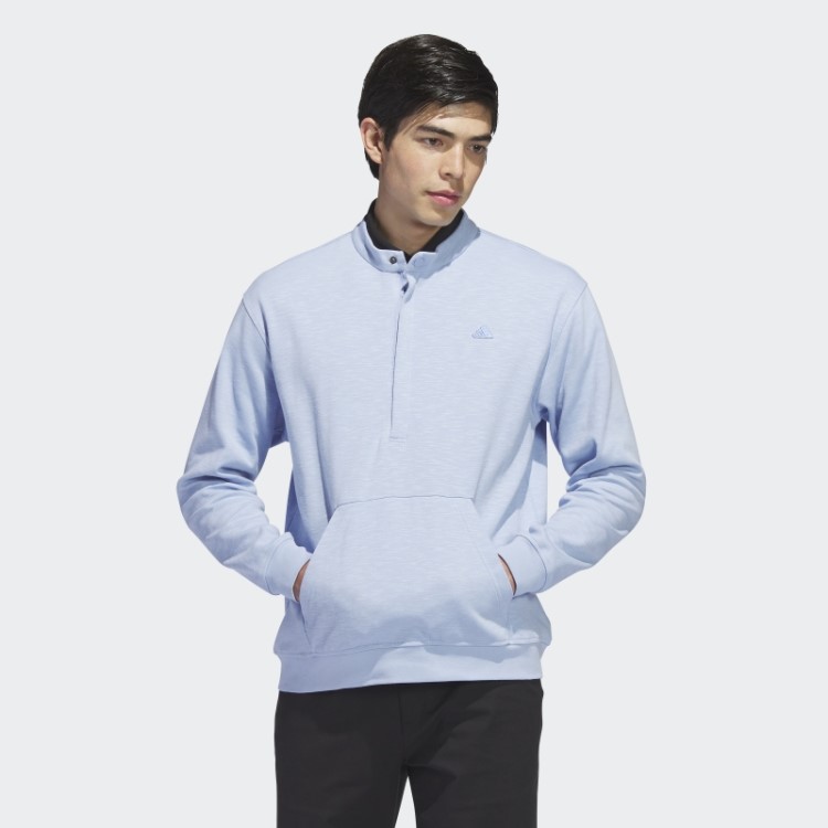 Pulôver Adidas Go-to 1/4 Com Zíper Azul Dawn