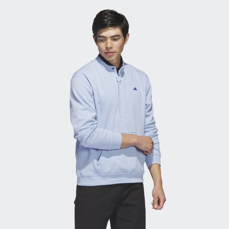 Pulôver Adidas Go-to 1/4 Com Zíper Azul Dawn