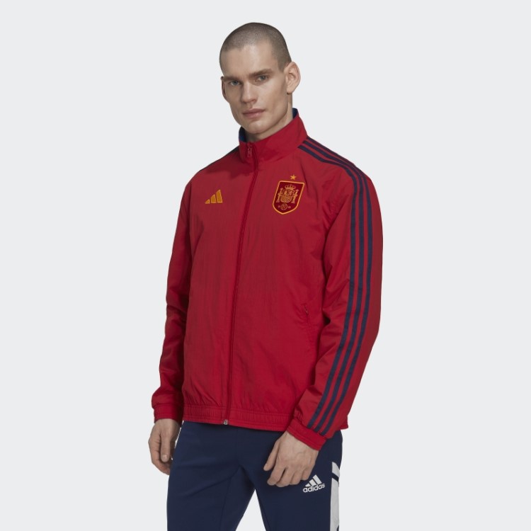 Jaqueta Hino Da Espanha Vermelha Adidas