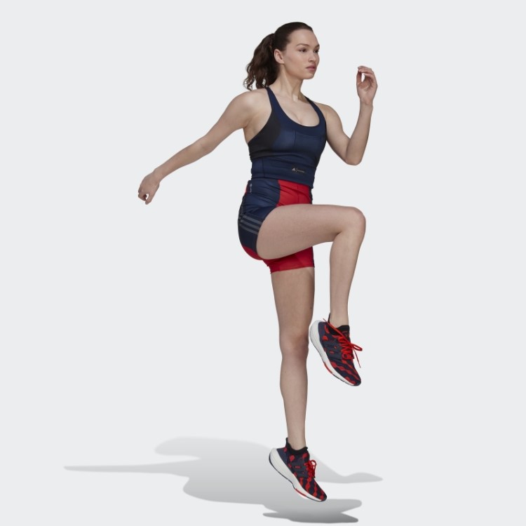 Bermuda De Ciclismo Vermelha Exuberante Marimekko Run Icons Da Adidas