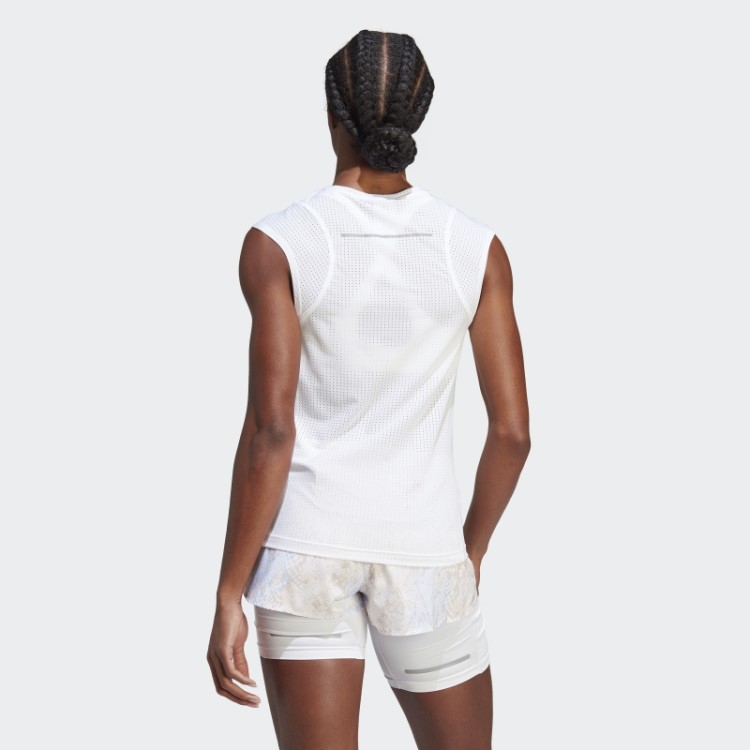 Camiseta Branca De Corrida Rápida Adidas