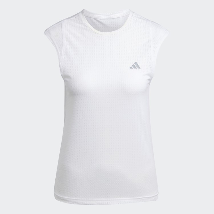 Camiseta Branca Para Corrida Rápida Adidas