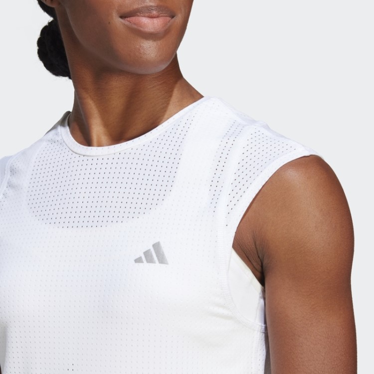 Camiseta Branca Para Corrida Rápida Adidas