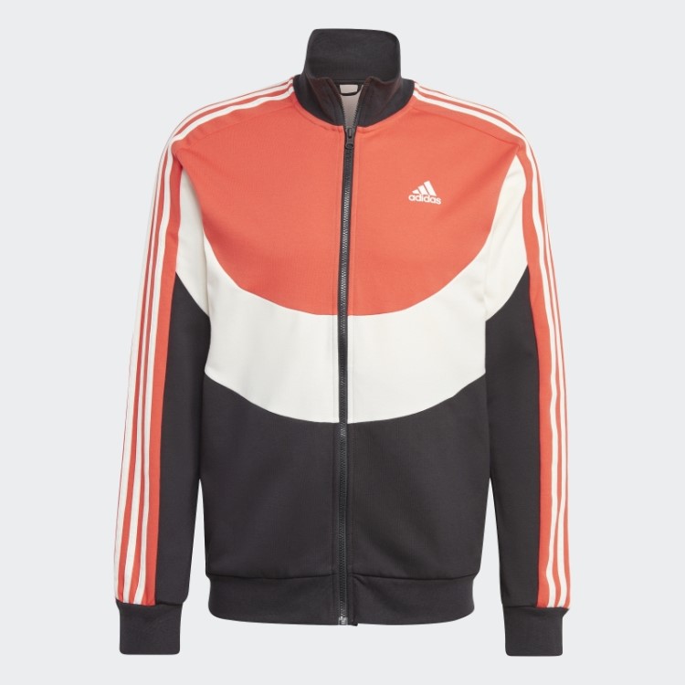 Agasalho Colorblock Vermelho Adidas