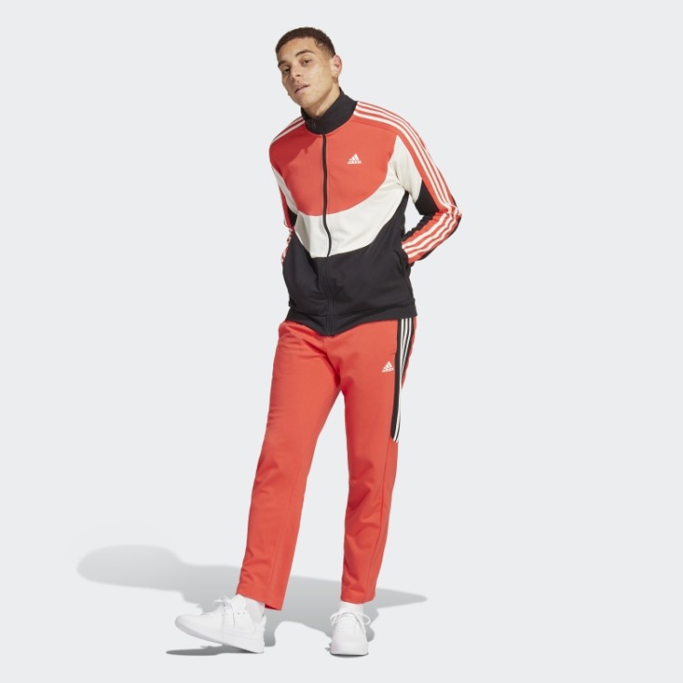 Fato De Treino Vermelho Colorblock Da Adidas