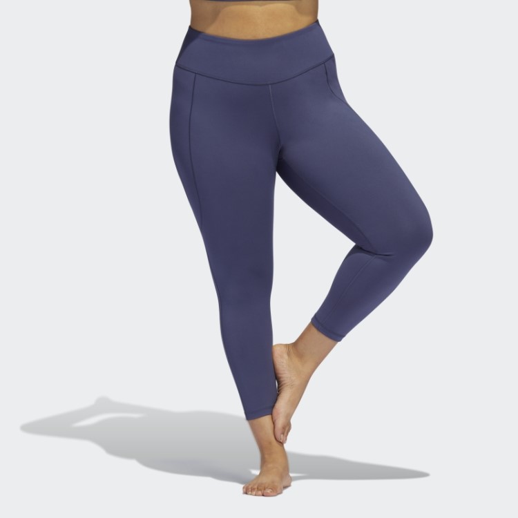 Leggings Adidas Yoga Studio 7/8 (tamanho Grande) Azul Marinho