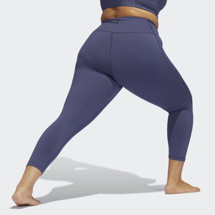 Leggings Adidas Yoga Studio 7/8 (tamanho Grande) Azul Marinho