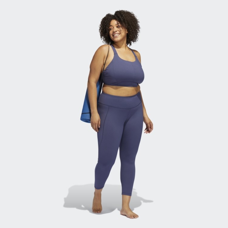 Leggings Adidas Yoga Studio 7/8 (tamanho Grande) Azul Marinho
