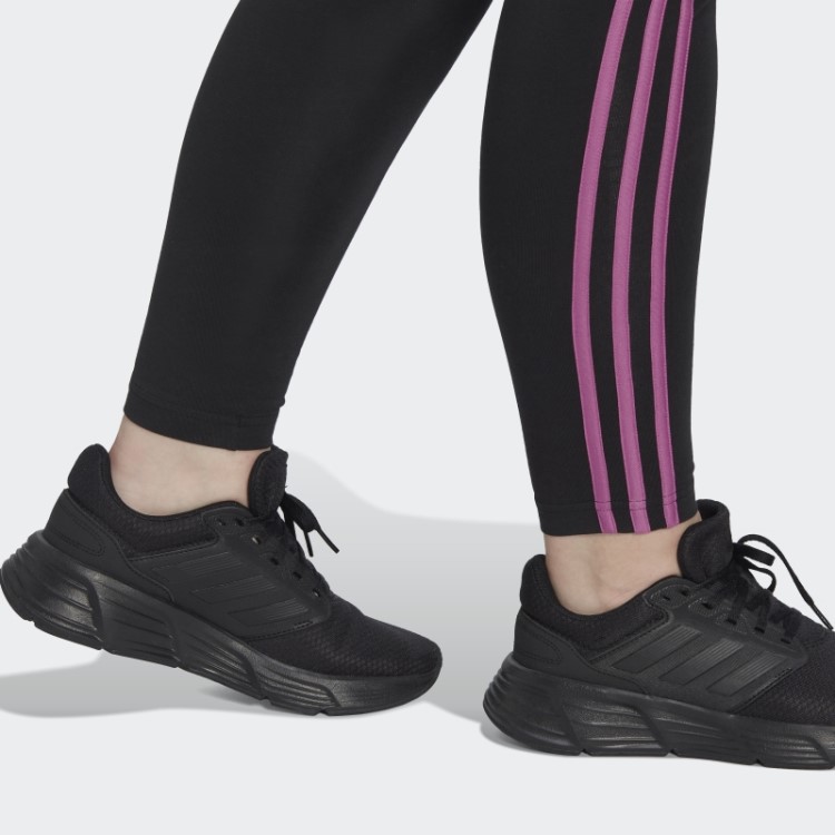 Legging Com As Três Listras Adidas Essentials (tamanho Grande) Lilás