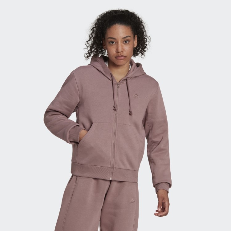 All Szn Hoodie De Lã Com Zíper Completo Roxo Adidas