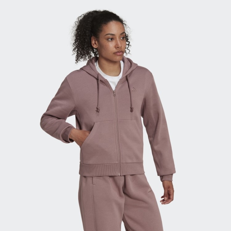 All Szn Hoodie De Lã Com Zíper Completo Roxo Adidas