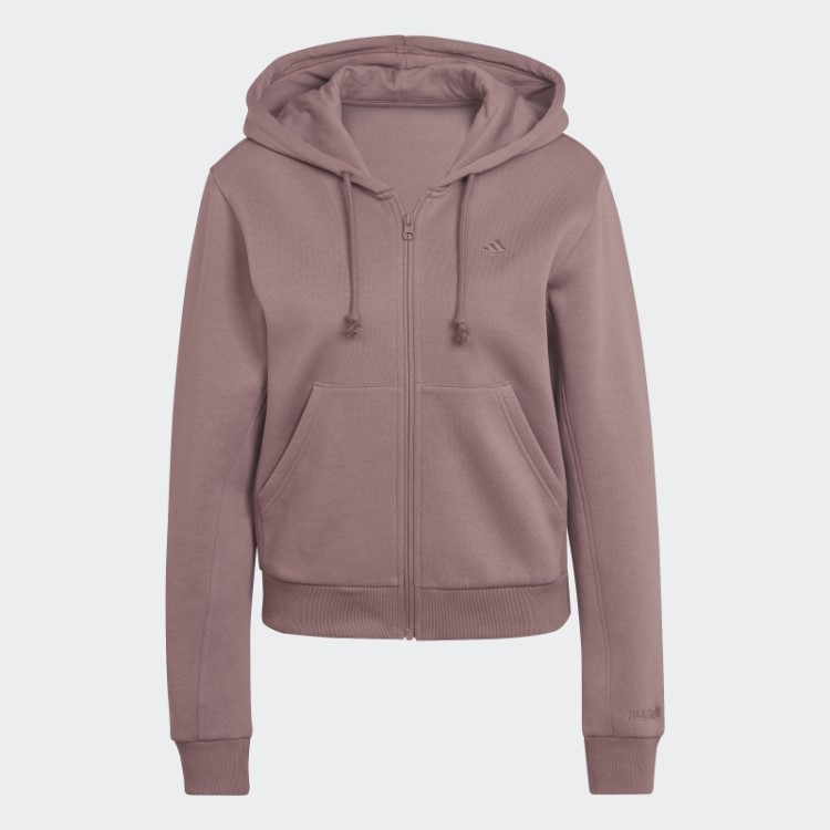 All Szn Hoodie De Lã Com Zíper Completo Roxo Adidas