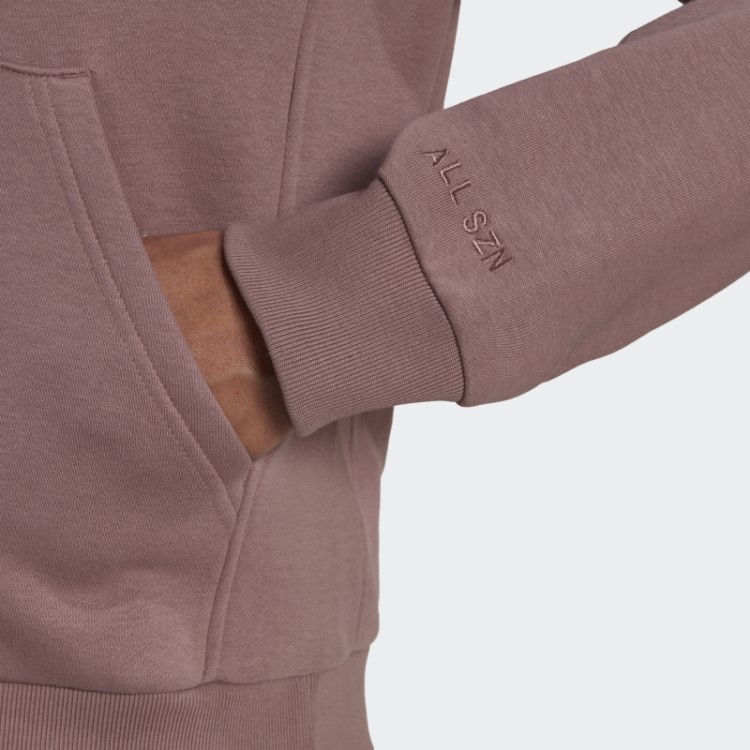 All Szn Hoodie De Lã Com Zíper Completo Roxo Adidas