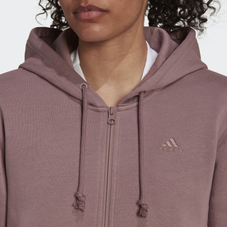 All Szn Hoodie De Lã Com Zíper Completo Roxo Adidas