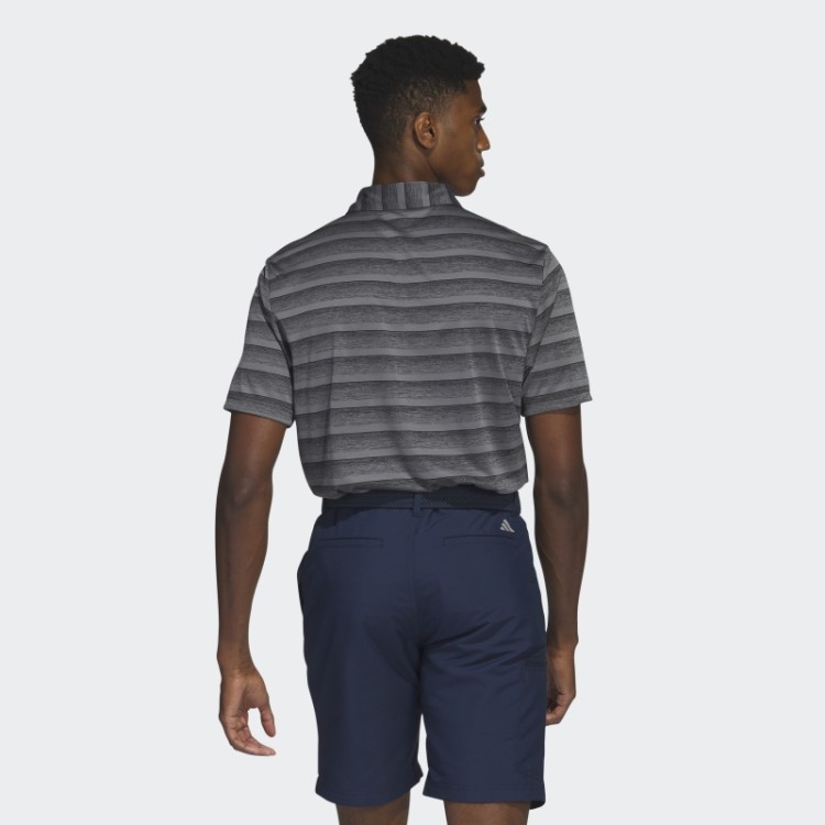 Adidas Camisa Polo Listrada De Duas Cores Cinza
