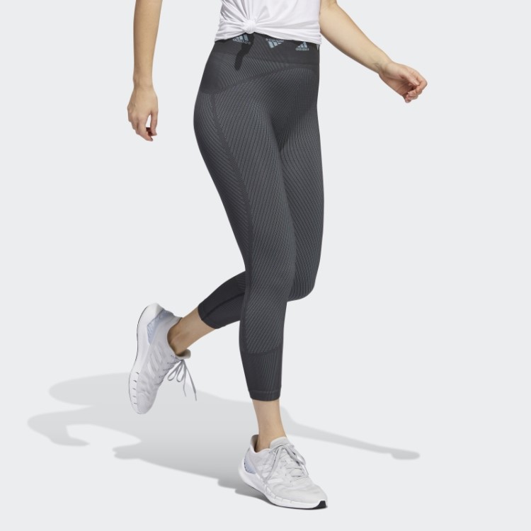 Legging Aeroknit Training 7/8 Cinza Adidas