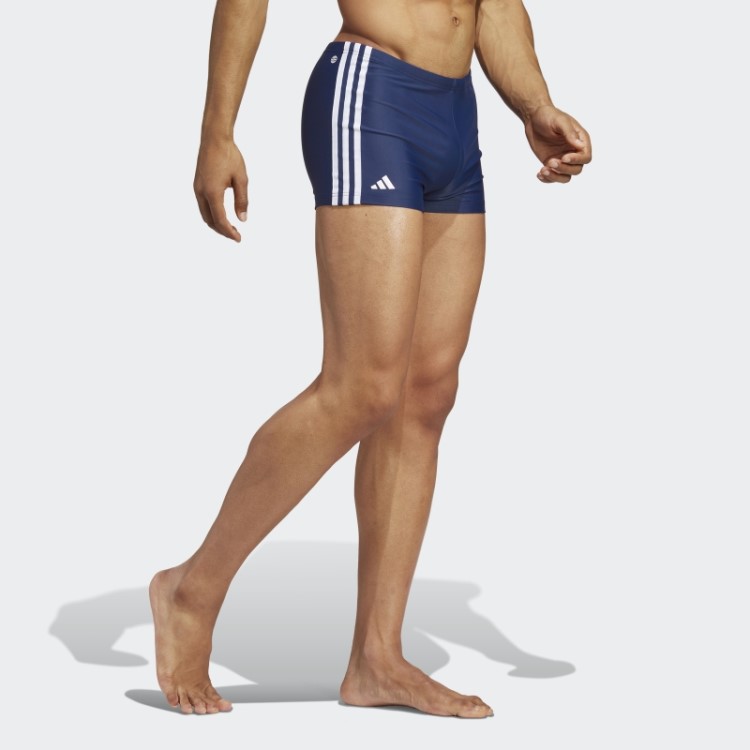 Boxers De Natação Clássico Azul Marinho Com As Três Listras Adidas