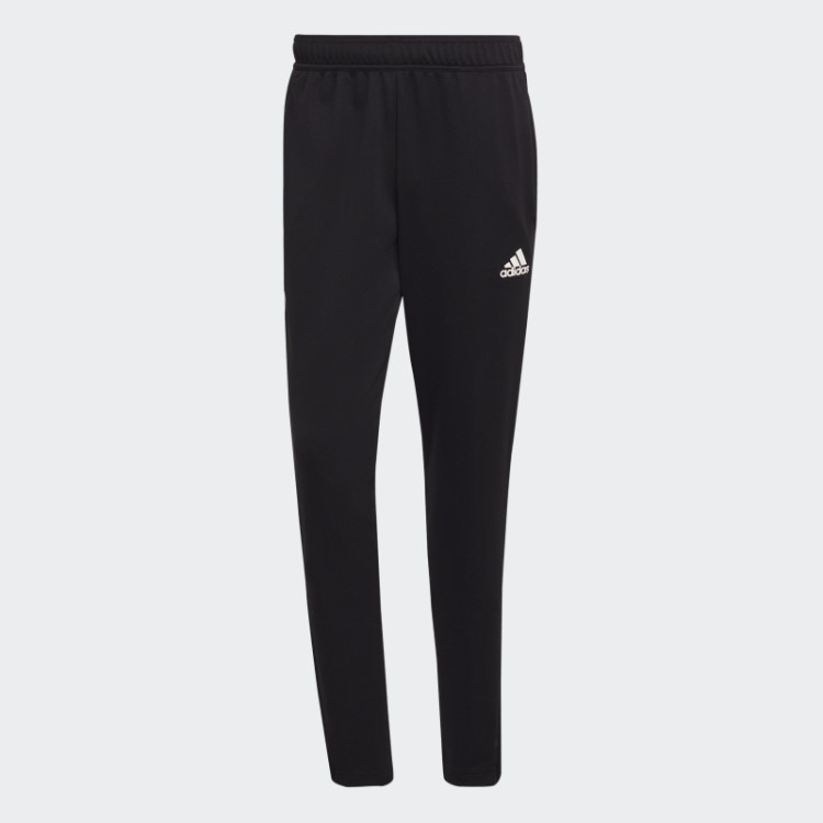 Calça Preta Adidas Aeroready Sereno Slim Com As Três Listras De Corte Afunilado