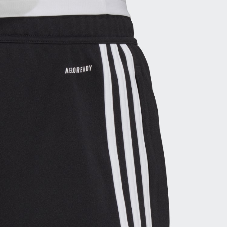 Calça Preta Adidas Aeroready Sereno Slim Com As Três Listras De Corte Afunilado