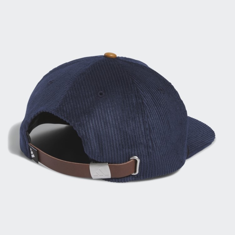Boné De Corda De Cinco Painéis De Couro De Veludo Adidas Azul Marinho