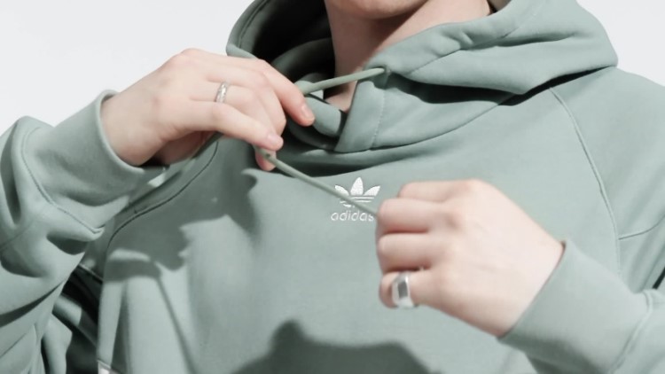 Moletom Com Capuz Adidas Rekive Fashion Verde Prateado
