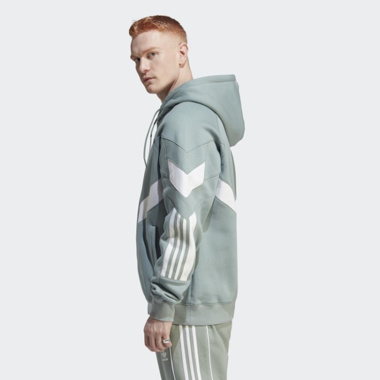 Moletom Com Capuz Adidas Rekive Fashion Verde Prateado