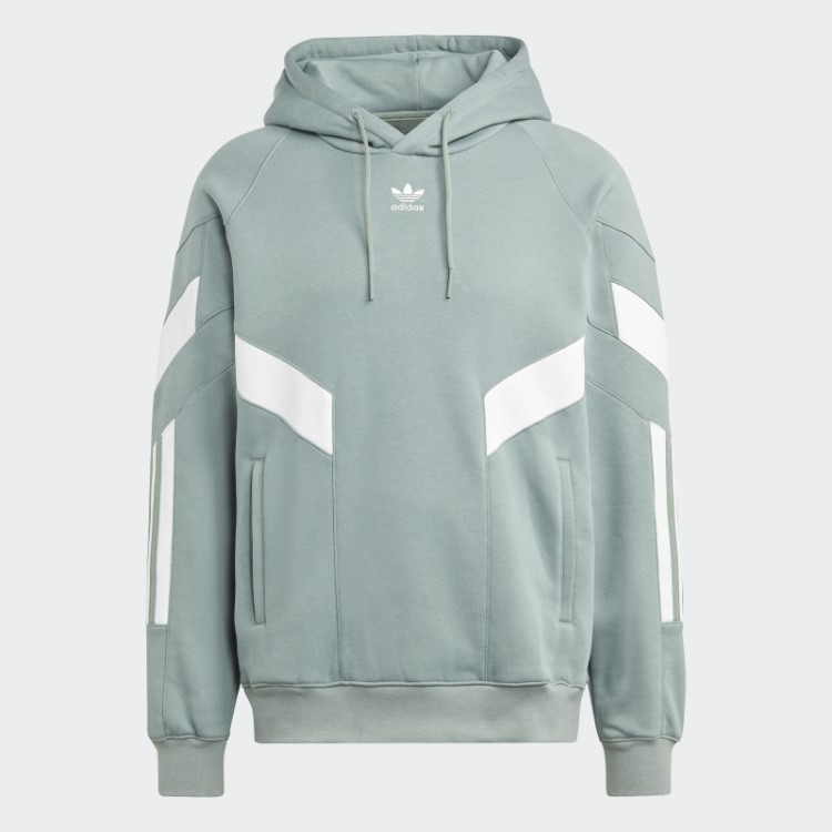 Moletom Com Capuz Adidas Rekive Fashion Verde Prateado