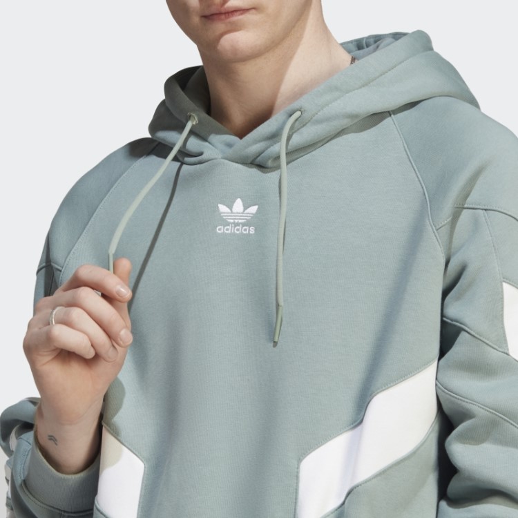 Moletom Com Capuz Adidas Rekive Fashion Verde Prateado