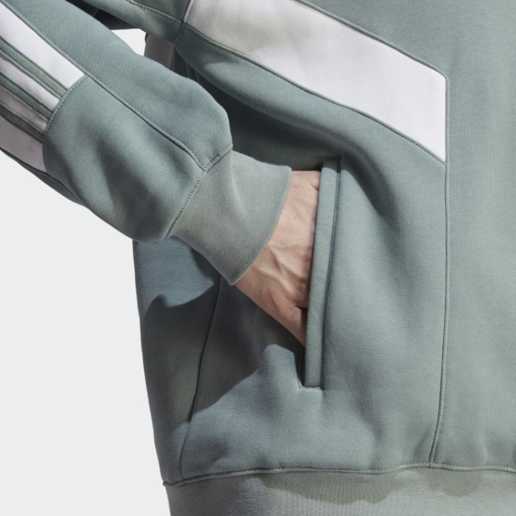 Moletom Com Capuz Adidas Rekive Fashion Verde Prateado