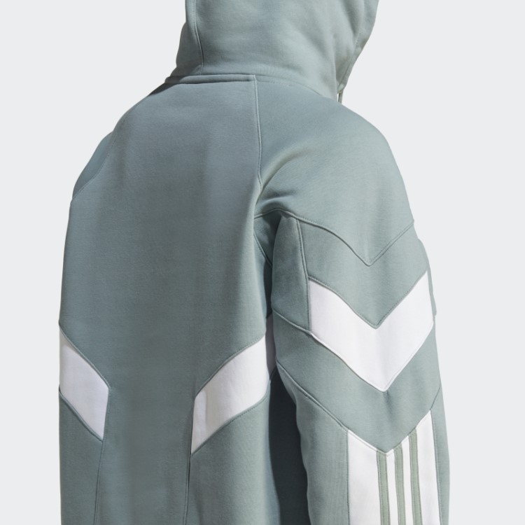Moletom Com Capuz Adidas Rekive Fashion Verde Prateado