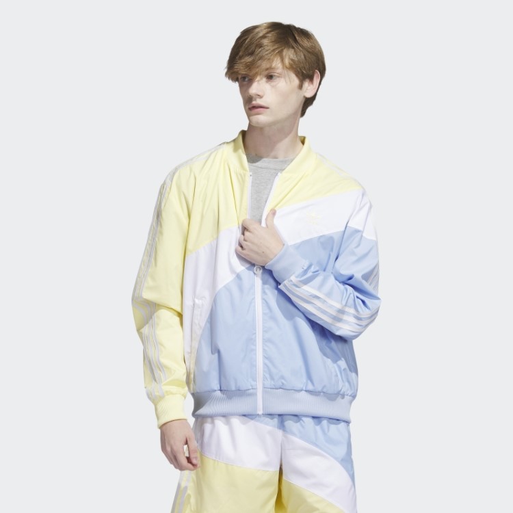 Adidas Blusão Em Tecido Redemoinho Amarelo