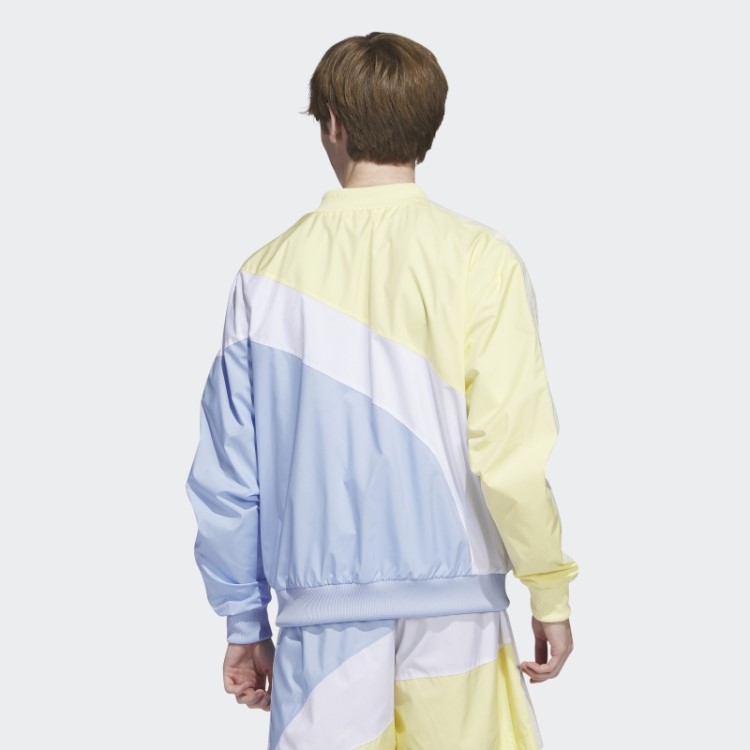 Adidas Blusão Em Tecido Redemoinho Amarelo