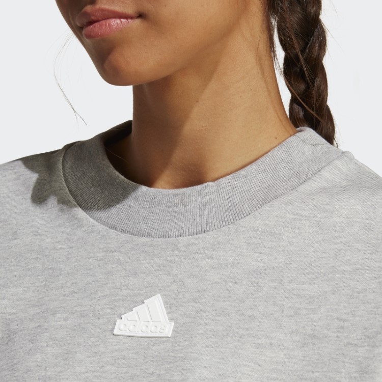 Moletom Com As Três Listras Future Icons Cinza Médio Adidas