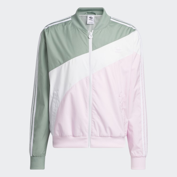 Jaqueta De Tecido Redemoinho Adidas Verde Prateado