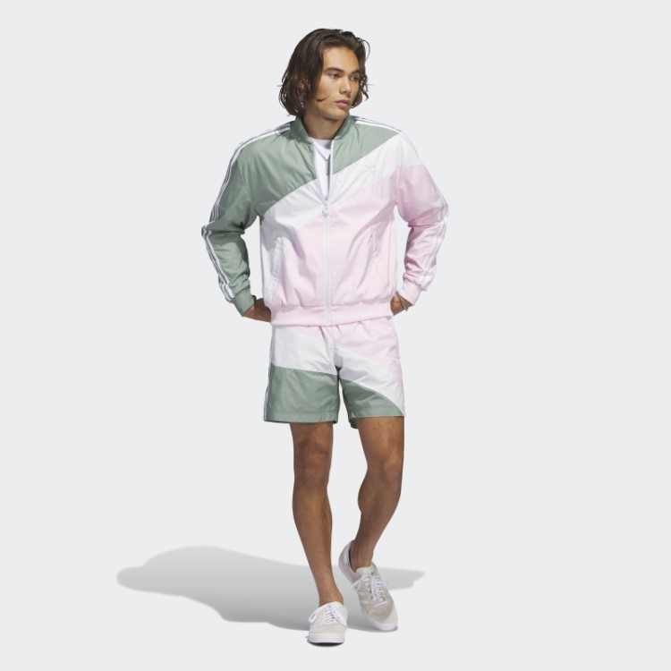 Jaqueta De Tecido Redemoinho Adidas Verde Prateado