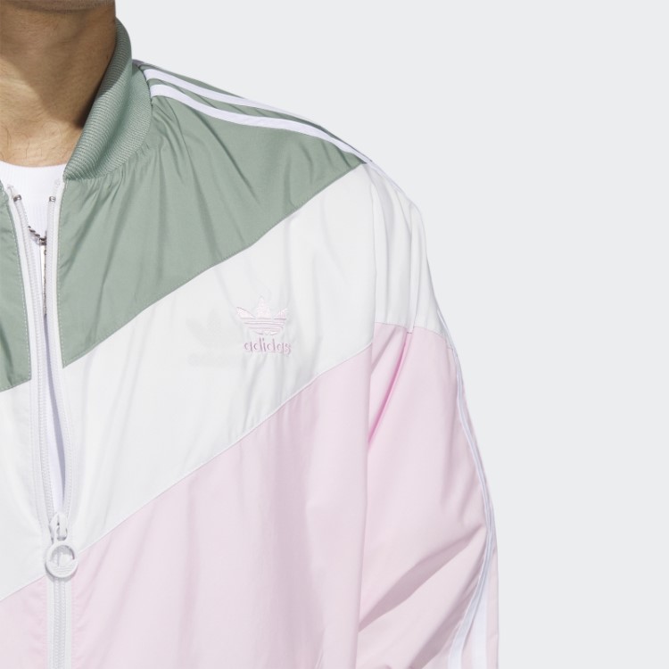 Jaqueta De Tecido Redemoinho Adidas Verde Prateado