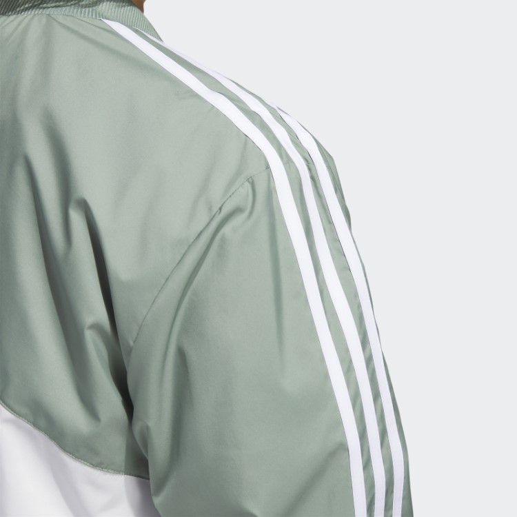 Jaqueta De Tecido Redemoinho Adidas Verde Prateado
