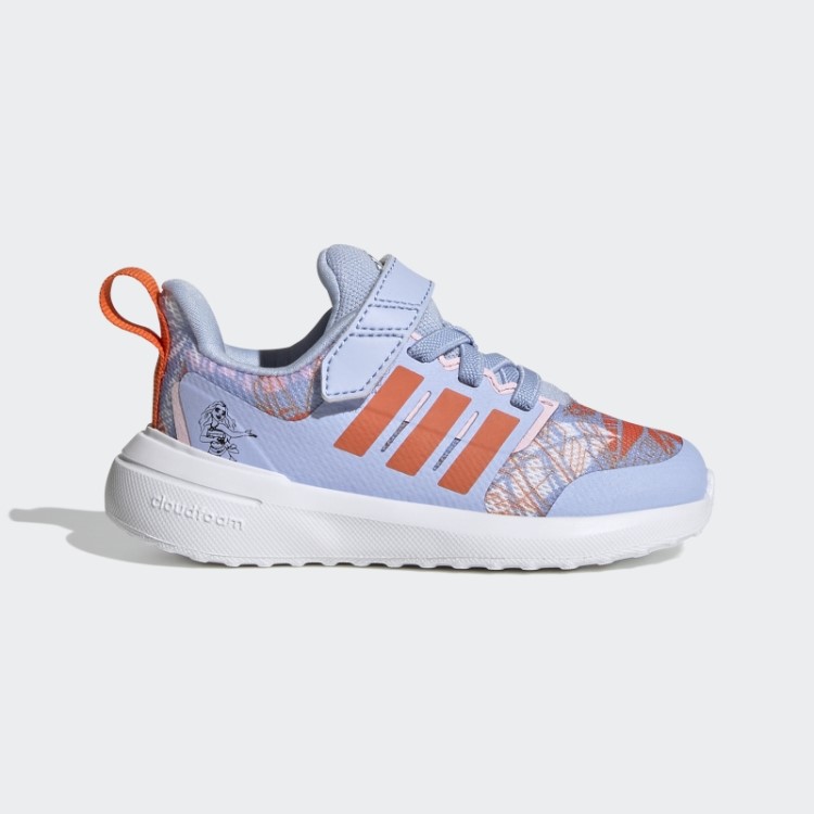 Adidas X Disney Fortarun 2.0 Moana Cloudfoam Elástico Top De Renda Sapatos De Alça Fashion Azul Amanhecer