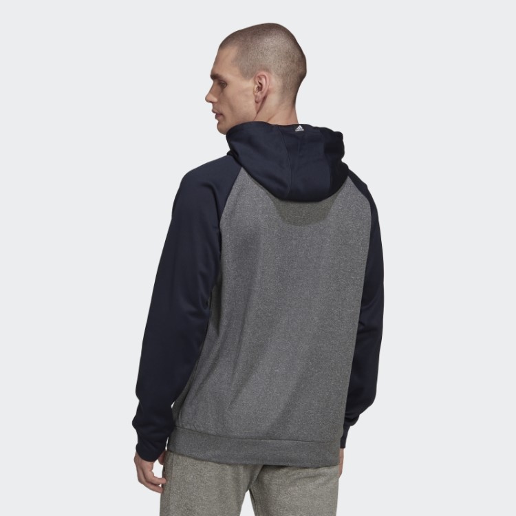 Moletom Cinza Adidas Aeroready Game And Go Camo Logo