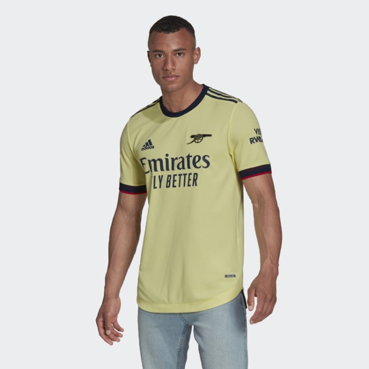 Arsenal 21/22 Fora Camisa Autêntica Pérola Citrino Adidas