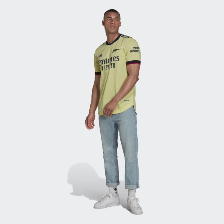 Arsenal 21/22 Fora Camisa Autêntica Pérola Citrino Adidas