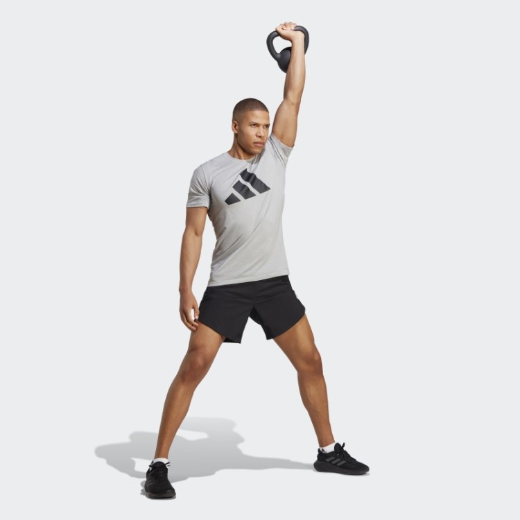 T-shirt De Treino Com Logótipo Feelready E T-shirt De Treino Cinza Médio Adidas