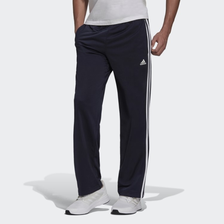 Calça Esportiva Com As Três Listras Adidas Ink Primegreen Essentials E Bainha Aberta