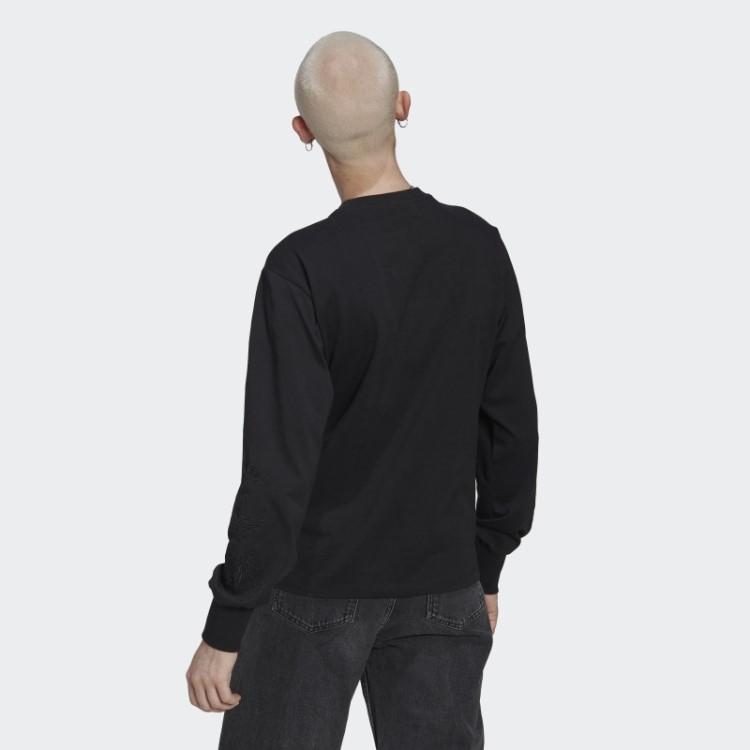 Camiseta Manga Longa Preta Adidas